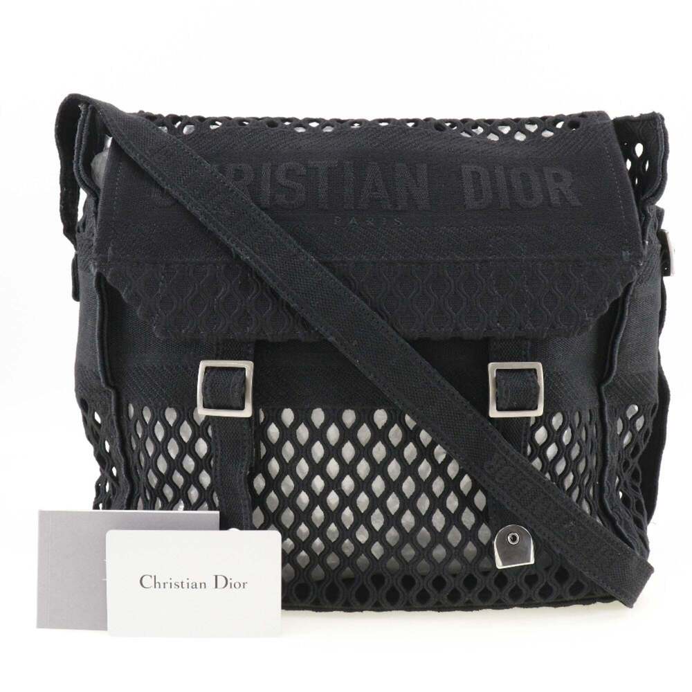 CHRISTIAN DIOR Black Canvas Messenger Shoulder Bag - Picture 11 of 11